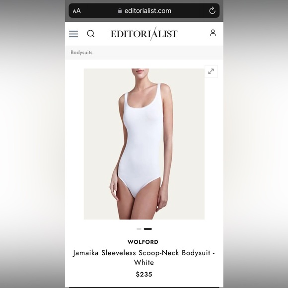 Wolford Tops - Wolford Jamaika White Bodysuit
